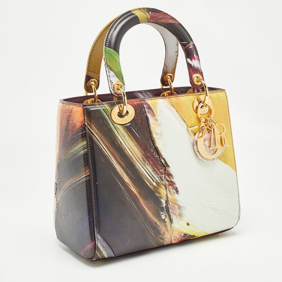 Top quality Dior Multicolor Leather Medium Limited Edition Yukima Ida Lady  Art Tote