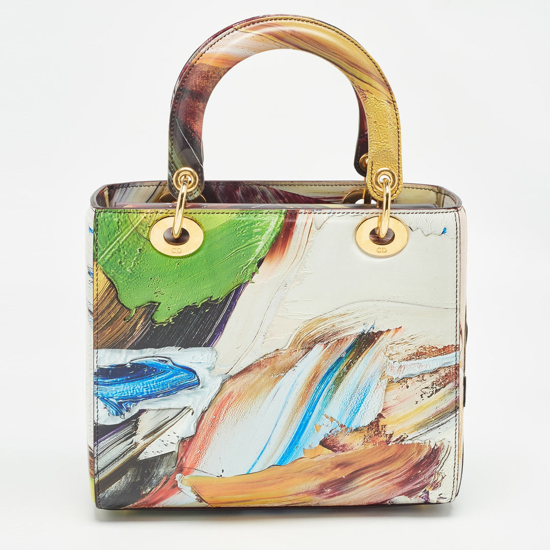 Top quality Dior Multicolor Leather Medium Limited Edition Yukima Ida Lady  Art Tote