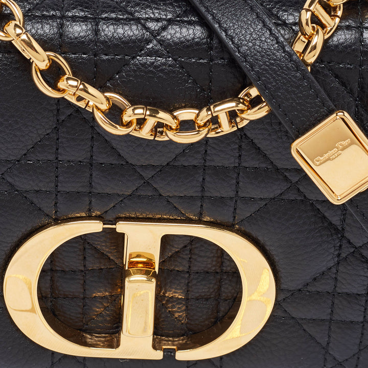 Top quality Dior Black Cannage Leather Small Caro Shoulder Bag