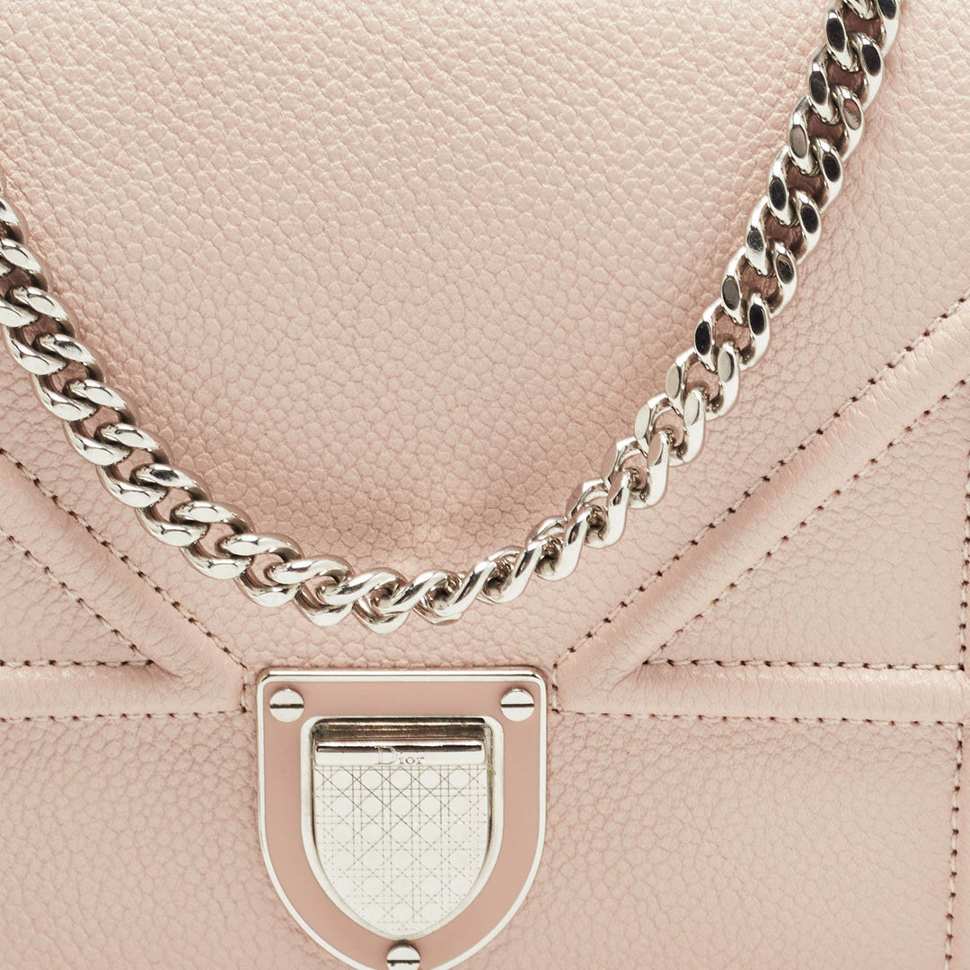 Dior Light Pink Leather ama Wallet on Chain
