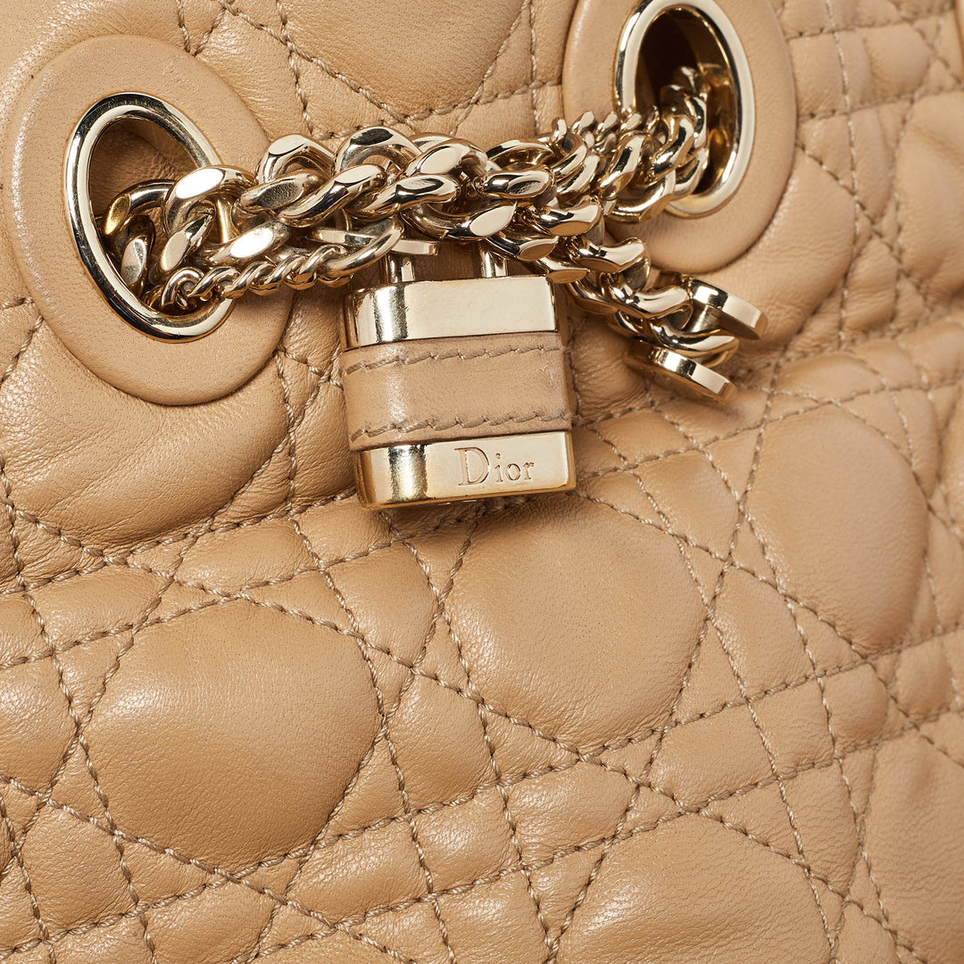 Top quality Dior Beige Cannage Leather Chri Chri Chain Tote
