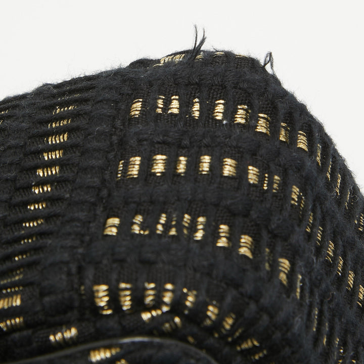 Top quality Dior Black/Gold Embroidered Fabric Small Caro Shoulder Bag
