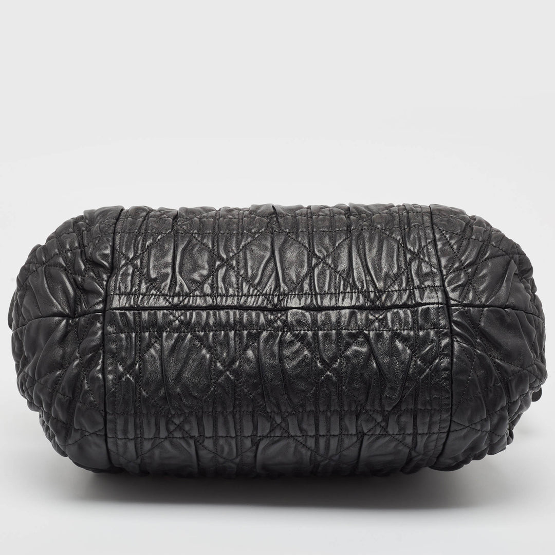 Top quality Dior Black Cannage Gaufre Leather Delices Shoulder Bag