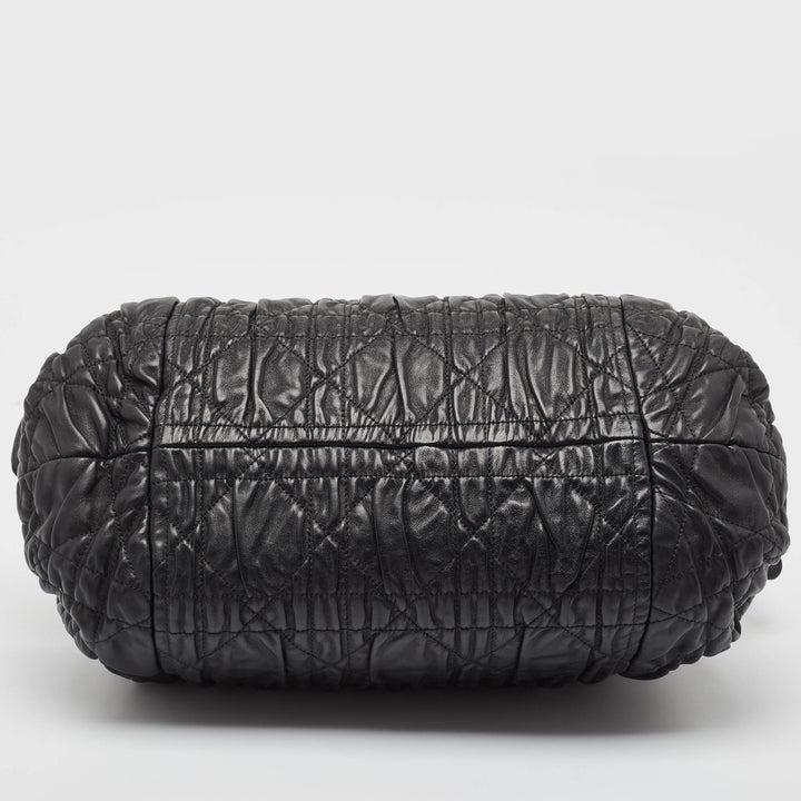 Top quality Dior Black Cannage Gaufre Leather Delices Shoulder Bag