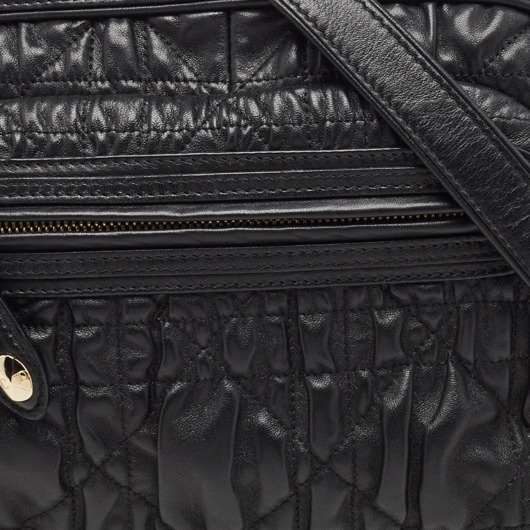 Top quality Dior Black Cannage Gaufre Leather Delices Shoulder Bag