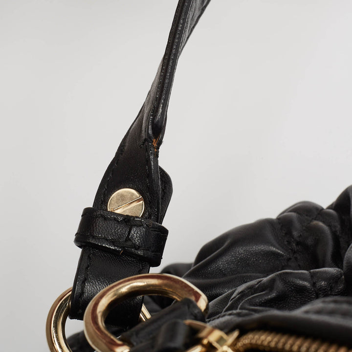 Top quality Dior Black Cannage Gaufre Leather Delices Shoulder Bag