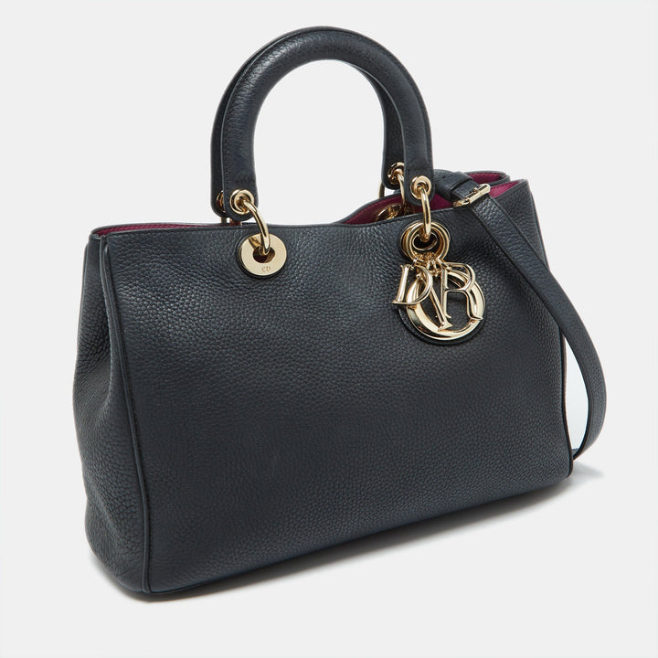 Top quality Dior Black Leather Medium issimo Shopper Tote