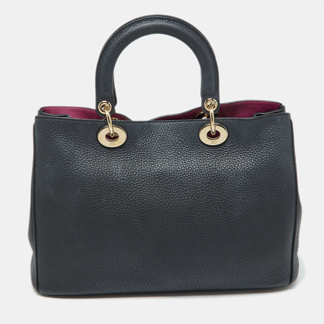 Top quality Dior Black Leather Medium issimo Shopper Tote
