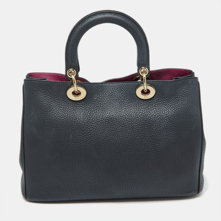 Top quality Dior Black Leather Medium issimo Shopper Tote