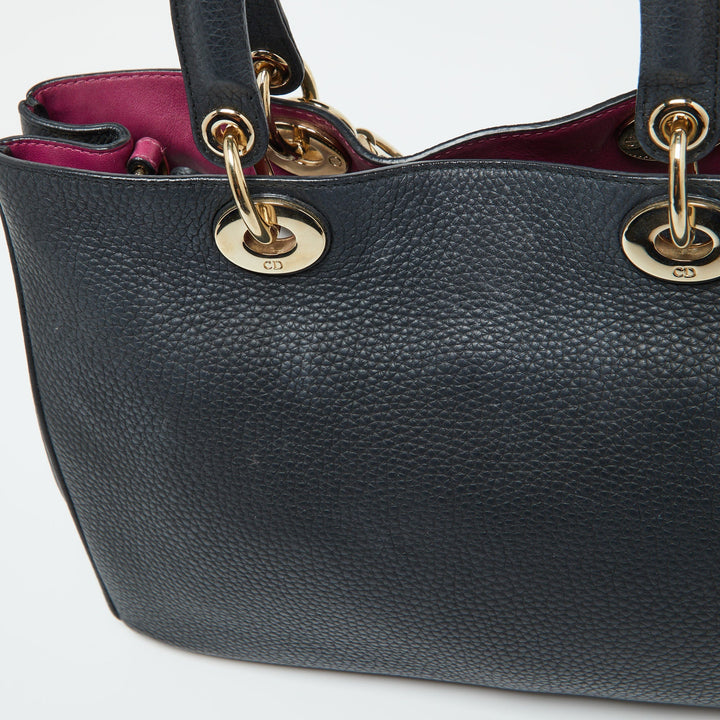 Top quality Dior Black Leather Medium issimo Shopper Tote
