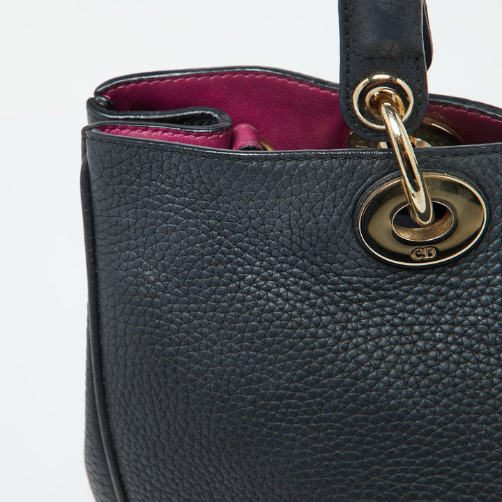 Top quality Dior Black Leather Medium issimo Shopper Tote