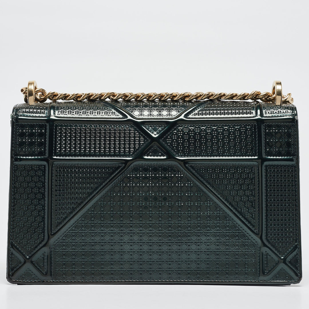 Top quality Dior Green Patent Leather Medium ama Shoulder Bag