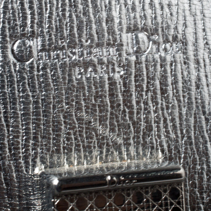 Top quality Dior Metallic Silver Leather Medium ever Bag
