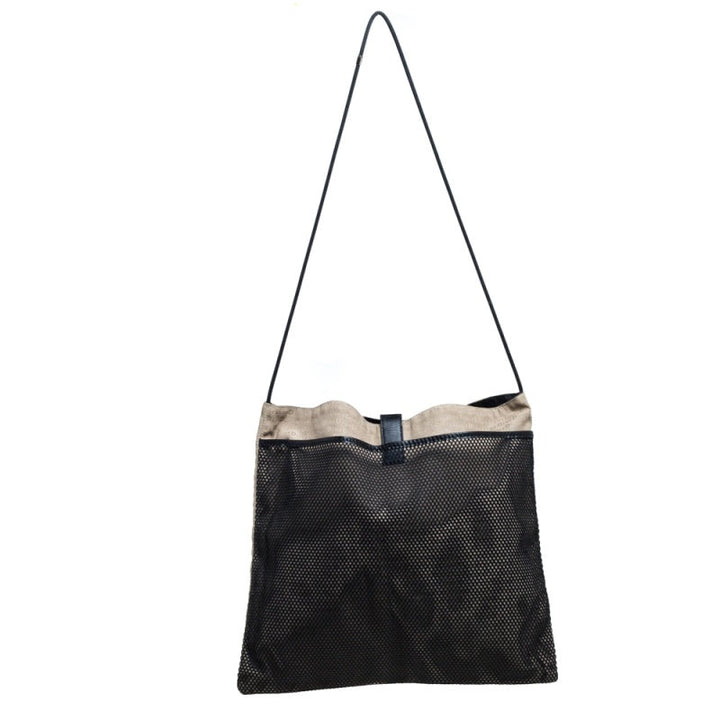 Top quality Dior Beige/Black Oblique Canvas and Mesh Shoulder Bag