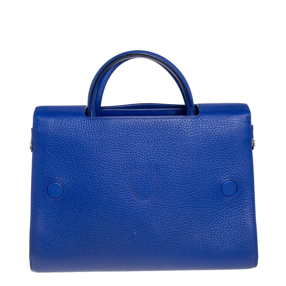 Top quality Dior Blue Pebbled Leather Medium ever Tote