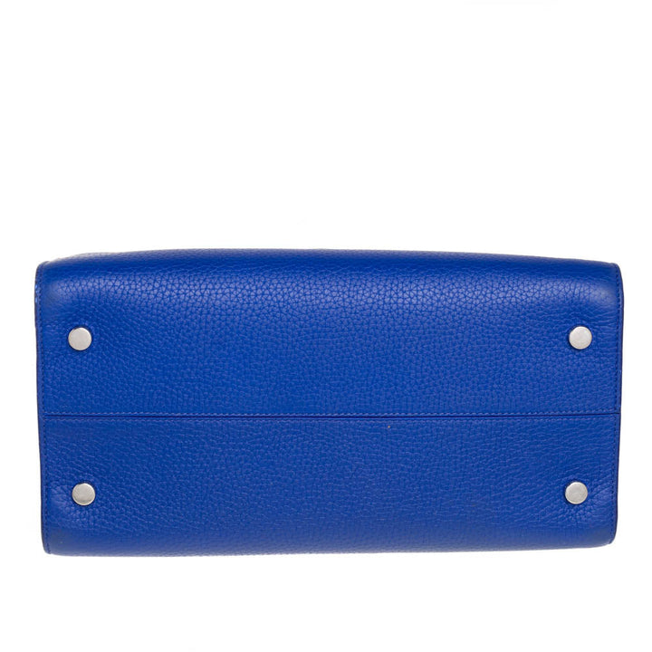 Top quality Dior Blue Pebbled Leather Medium ever Tote