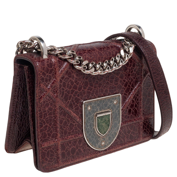 Top quality Dior Burgundy Ceramic Effect Leather ama Club Shoulder Bag