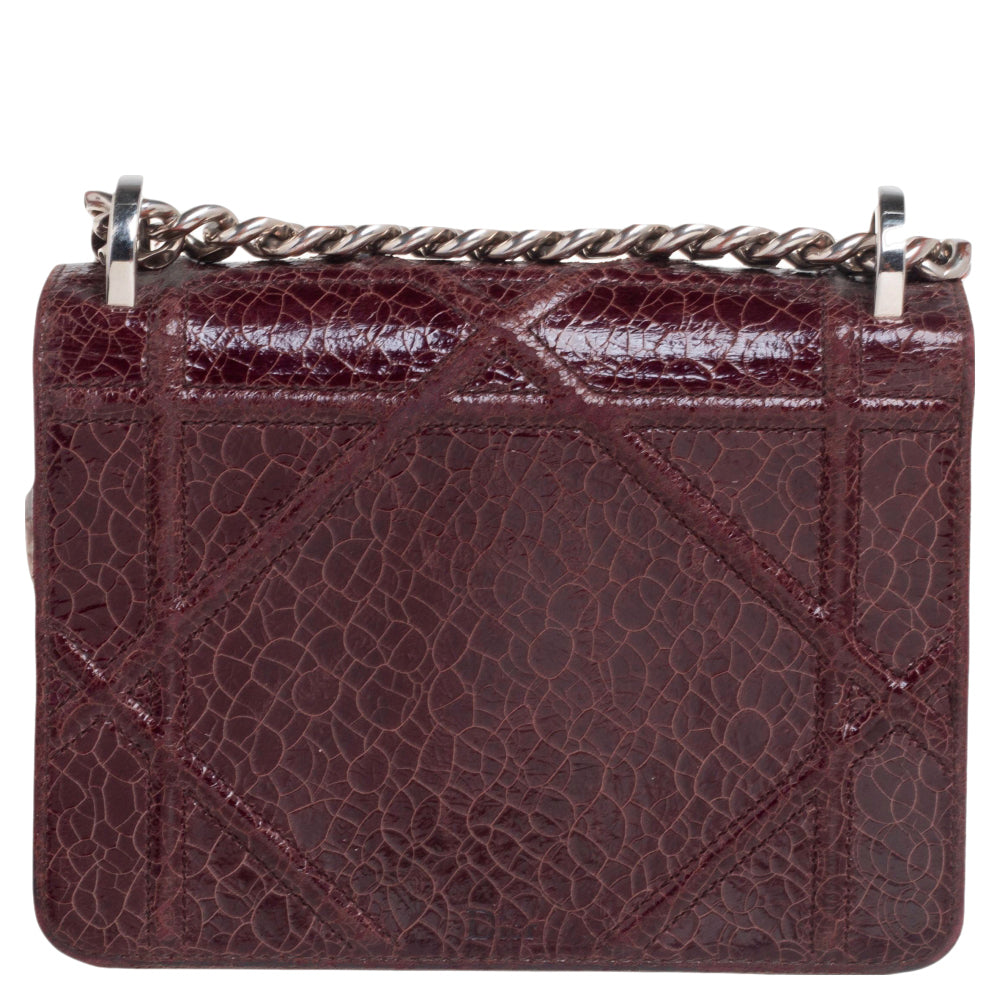 Top quality Dior Burgundy Ceramic Effect Leather ama Club Shoulder Bag