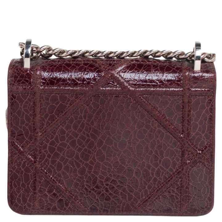 Top quality Dior Burgundy Ceramic Effect Leather ama Club Shoulder Bag