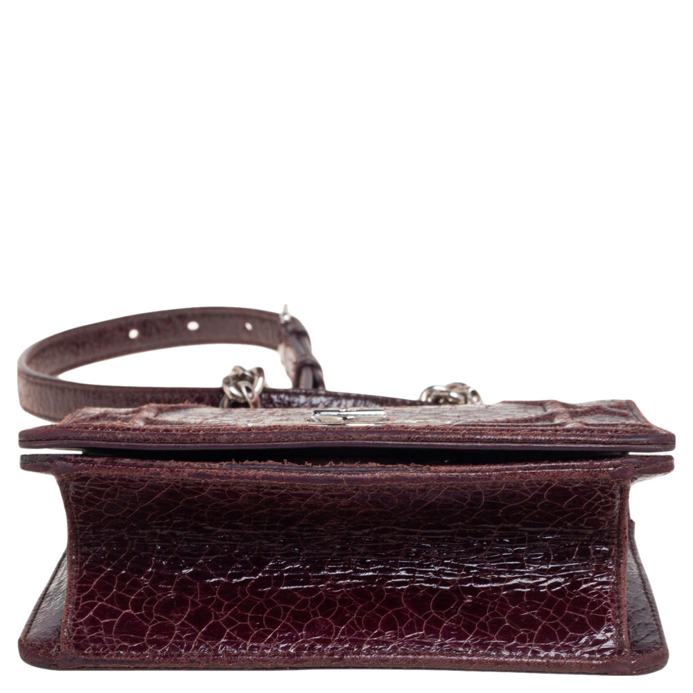 Top quality Dior Burgundy Ceramic Effect Leather ama Club Shoulder Bag