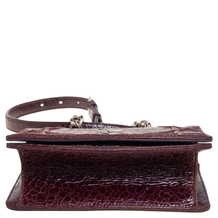 Top quality Dior Burgundy Ceramic Effect Leather ama Club Shoulder Bag