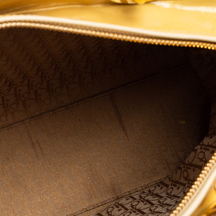 Top quality Dior Yellow Cannage Patent Leather Large Lady  Tote