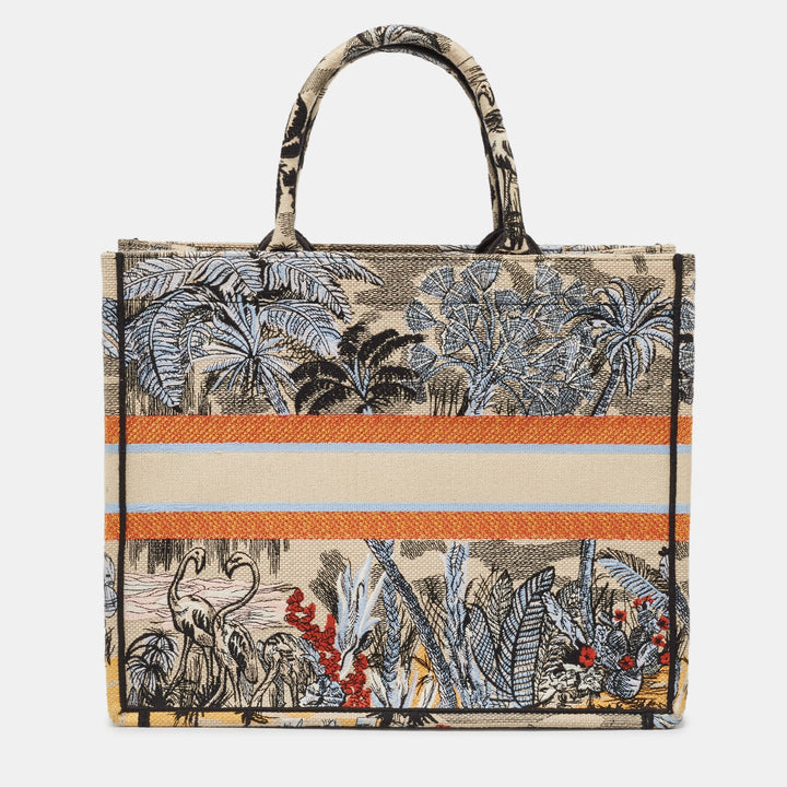 Top quality Dior Multicolor Toile De Jouy Tropicalia Embroidered Canvas Large Book Tote