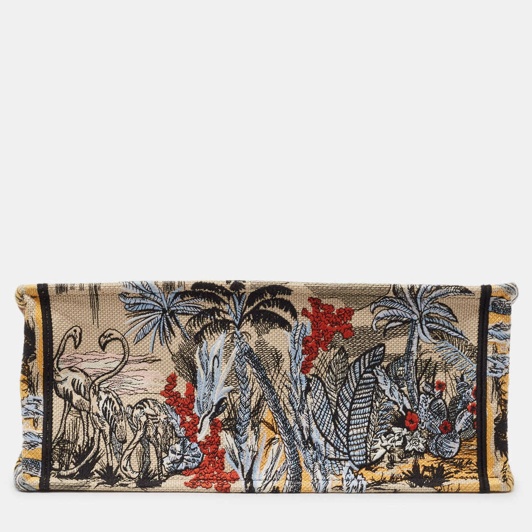 Top quality Dior Multicolor Toile De Jouy Tropicalia Embroidered Canvas Large Book Tote
