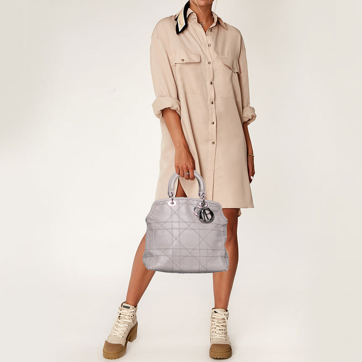 Top quality Dior Pale Lilac Cannage Leather Granville Tote
