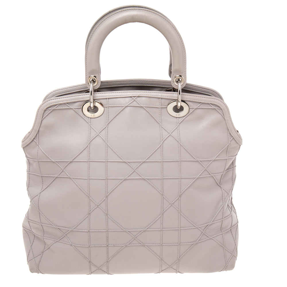 Top quality Dior Pale Lilac Cannage Leather Granville Tote