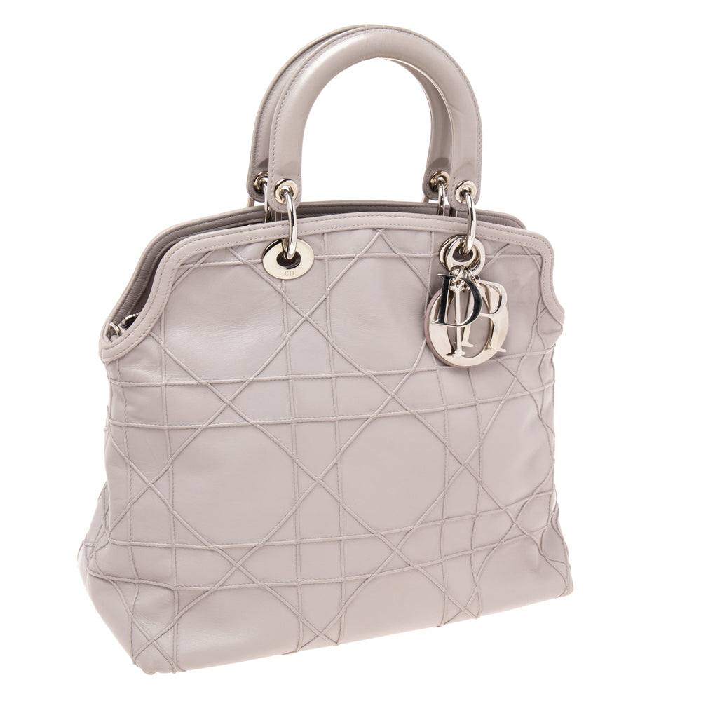 Top quality Dior Pale Lilac Cannage Leather Granville Tote