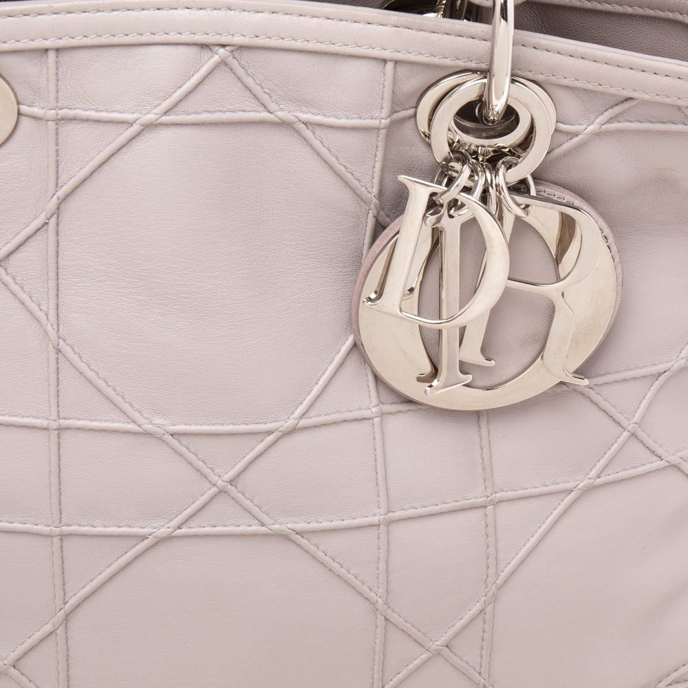 Top quality Dior Pale Lilac Cannage Leather Granville Tote