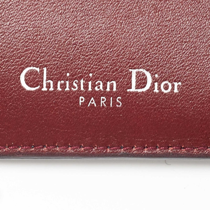 Top quality Dior Burgundy/Dark Blue Leather issimo Envelope Wallet