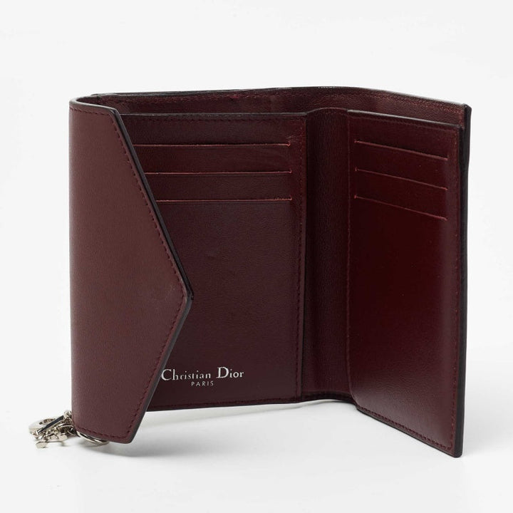 Top quality Dior Burgundy/Dark Blue Leather issimo Envelope Wallet