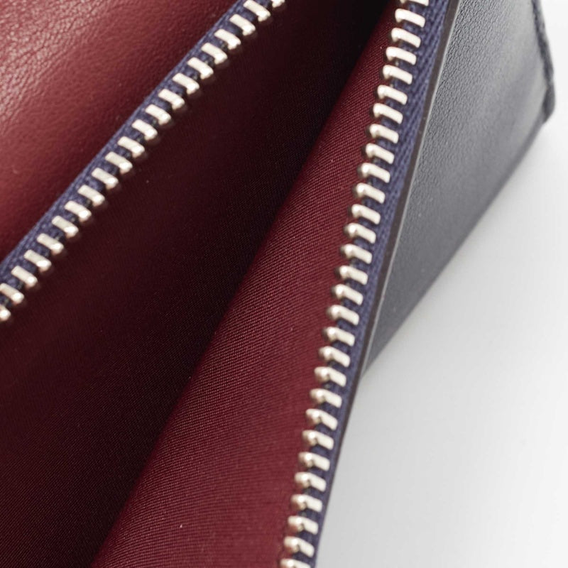 Top quality Dior Burgundy/Dark Blue Leather issimo Envelope Wallet