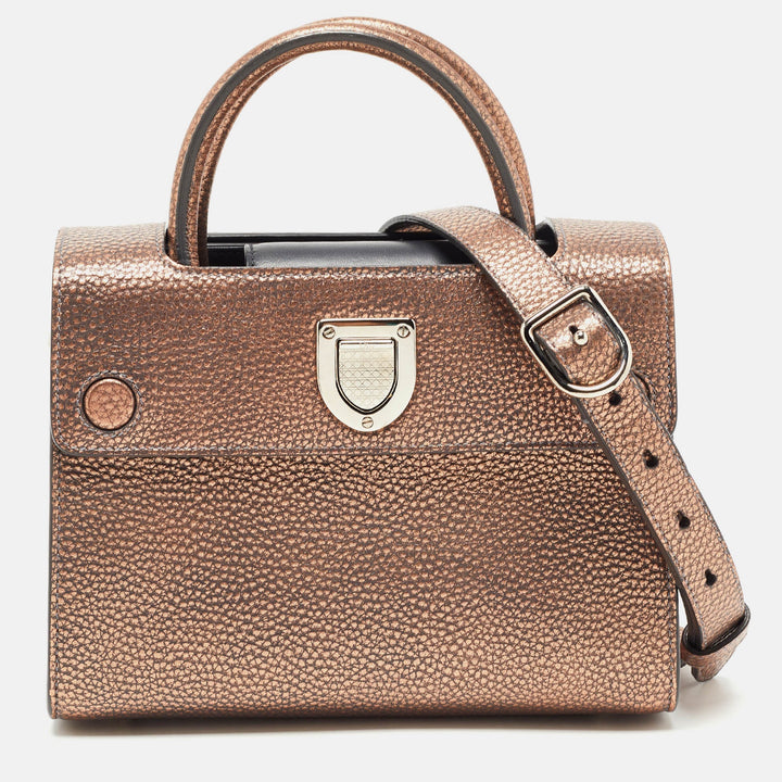 Top quality Dior Bronze Leather Mini ever Tote