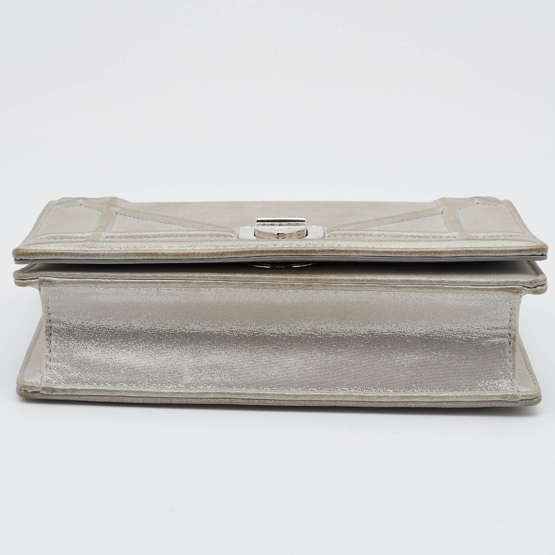 Top quality Dior Grey Shimmering Leather Mini ama Crossbody Bag