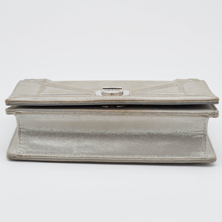 Top quality Dior Grey Shimmering Leather Mini ama Crossbody Bag