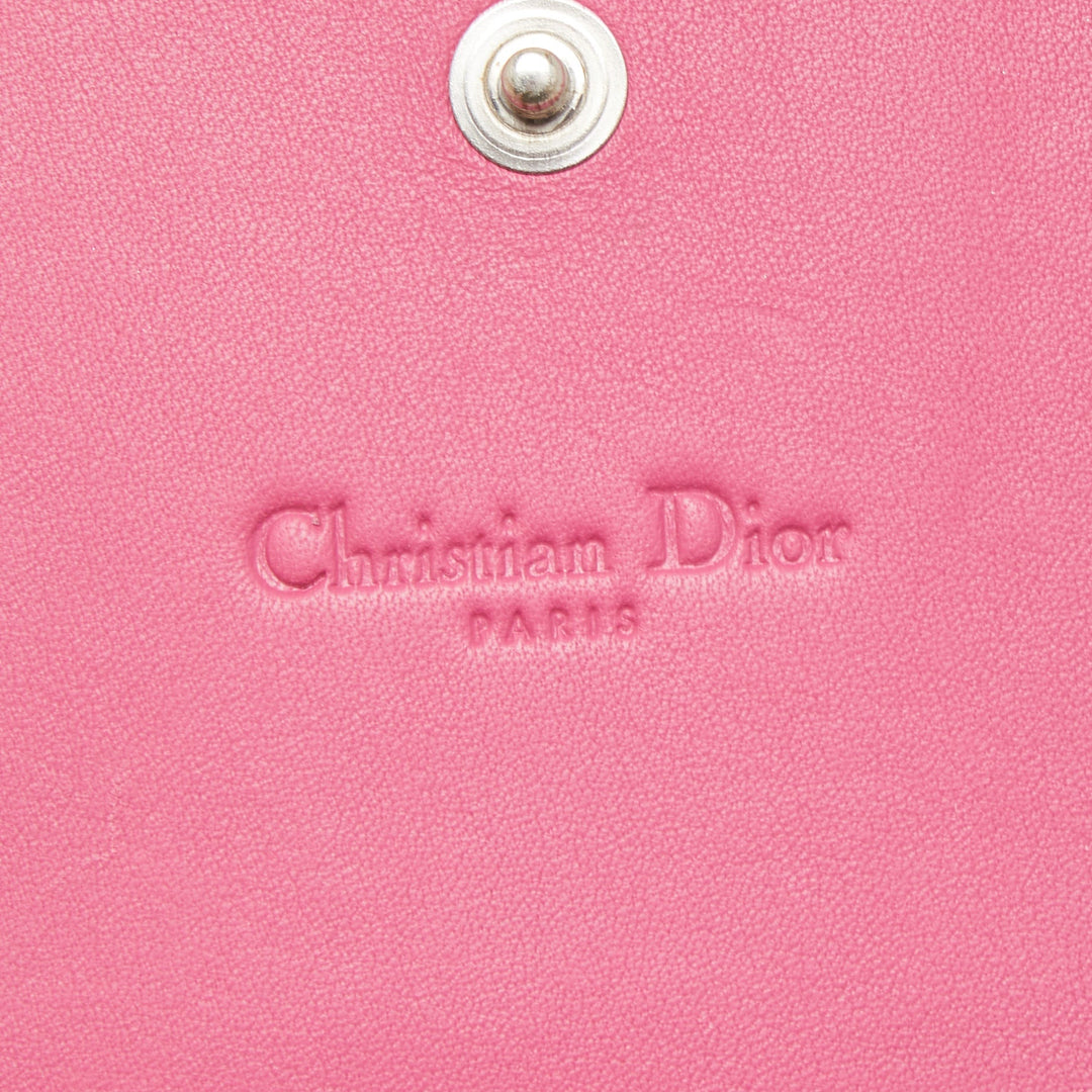 Top quality Dior Pink Oblique Embossed Patent Leather Continental Wallet
