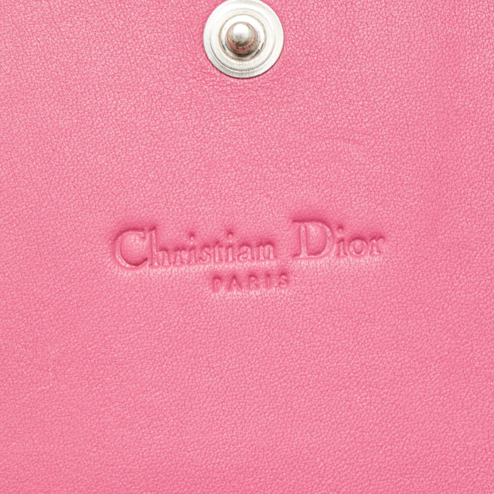 Top quality Dior Pink Oblique Embossed Patent Leather Continental Wallet