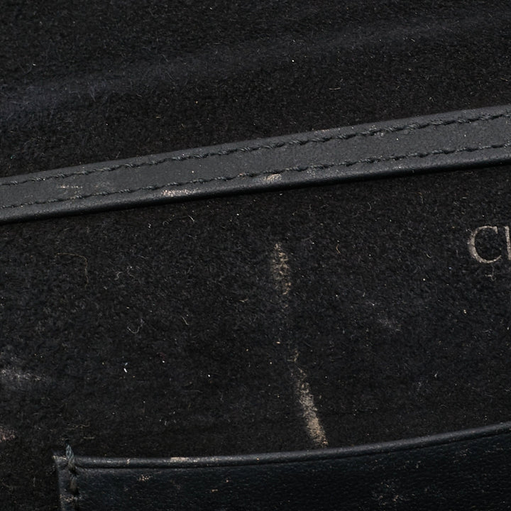 Top quality Dior Matte Black Leather Studded ama Wallet on Chain
