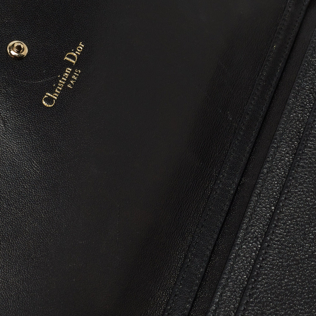 Top quality Dior Black Leather ama Wallet
