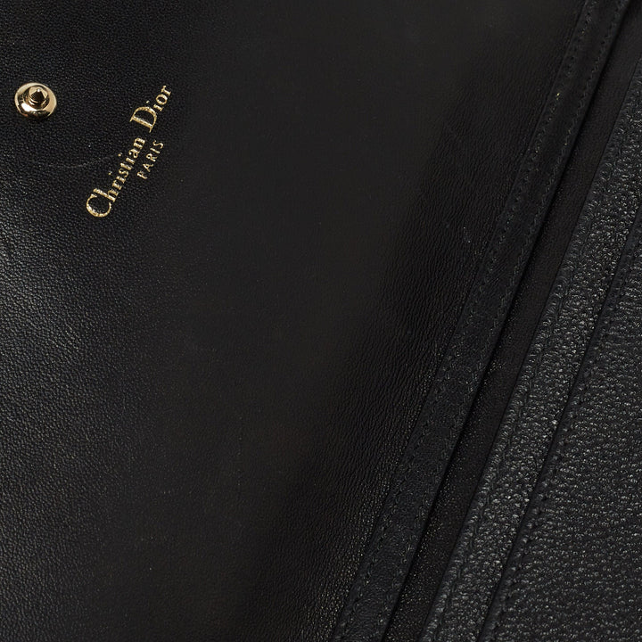 Top quality Dior Black Leather ama Wallet