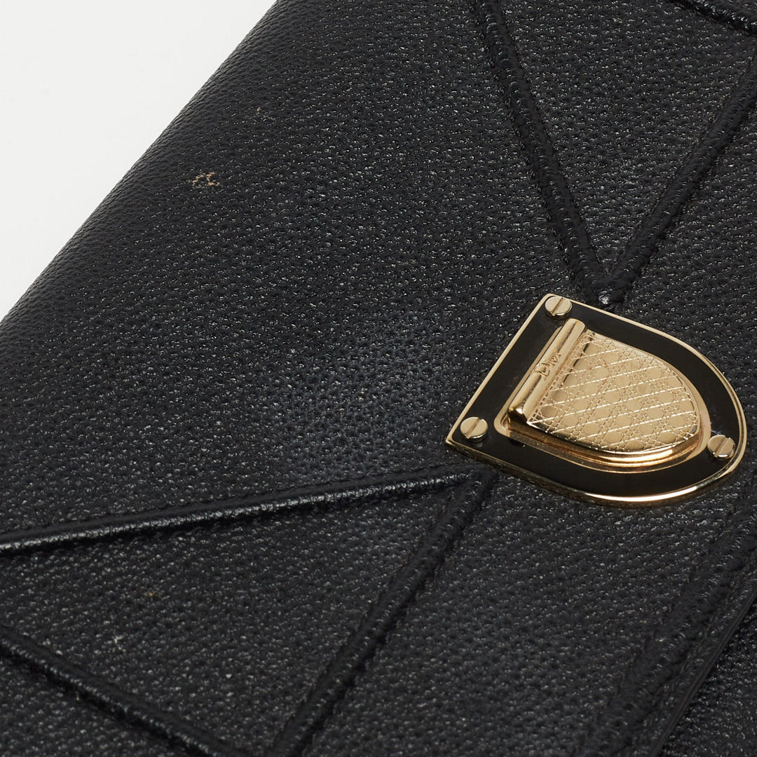 Top quality Dior Black Leather ama Wallet
