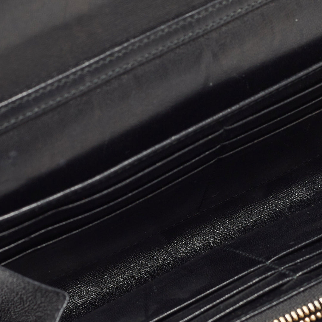 Top quality Dior Black Leather ama Wallet