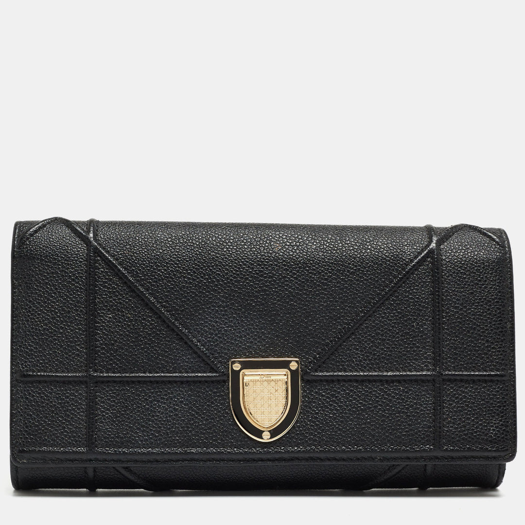 Top quality Dior Black Leather ama Wallet