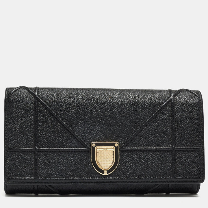 Top quality Dior Black Leather ama Wallet