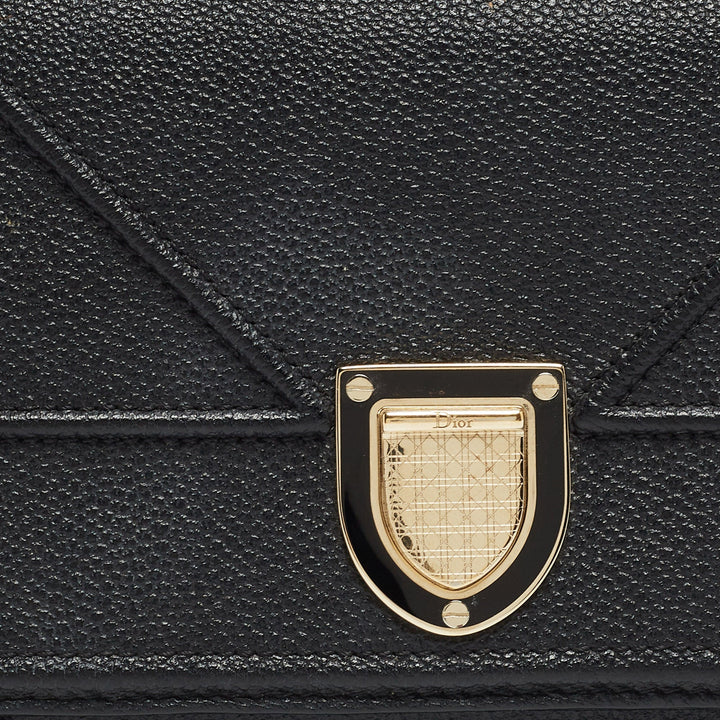 Top quality Dior Black Leather ama Wallet