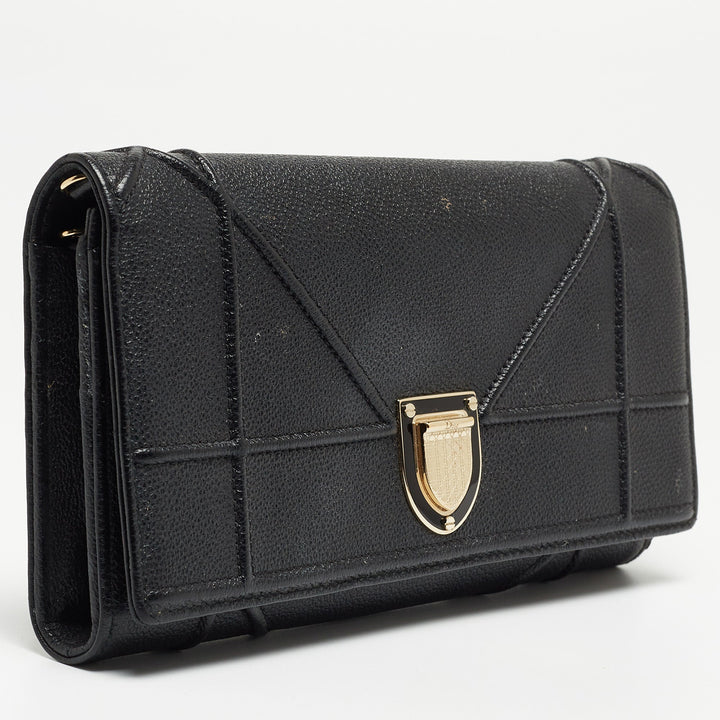 Top quality Dior Black Leather ama Wallet