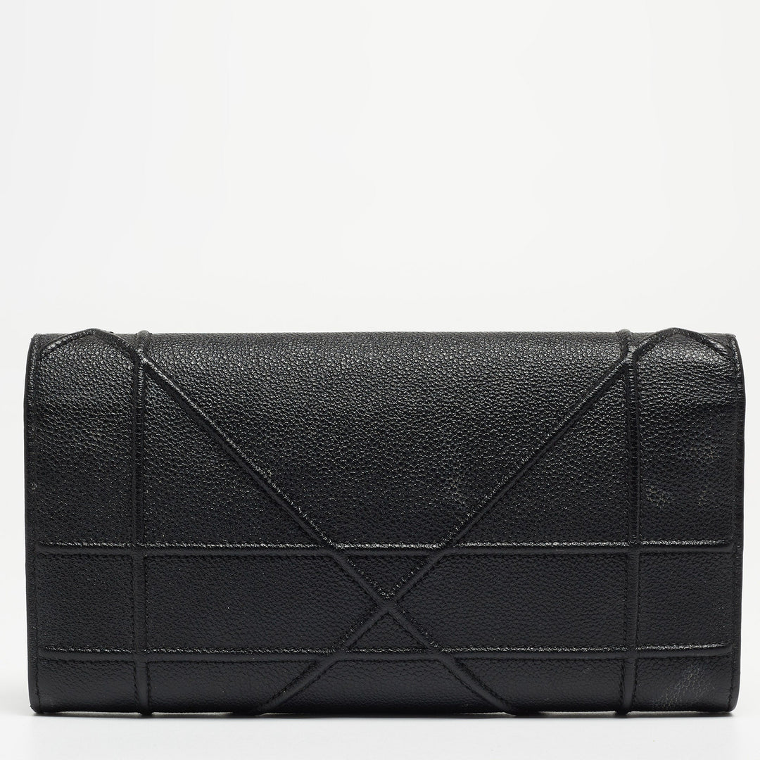 Top quality Dior Black Leather ama Wallet